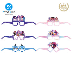 Steve Kyle Six Pieces Random Design Paper Mask Glasses For Kids Cosplay Photo Booth Props Party Supplies