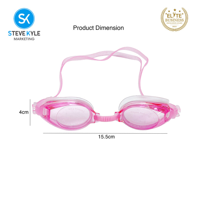 Steve Kyle UV Protection Ergonomic Fit Nubian Nose Piece Adjustable Strap Anti-Fog Swimming Goggles