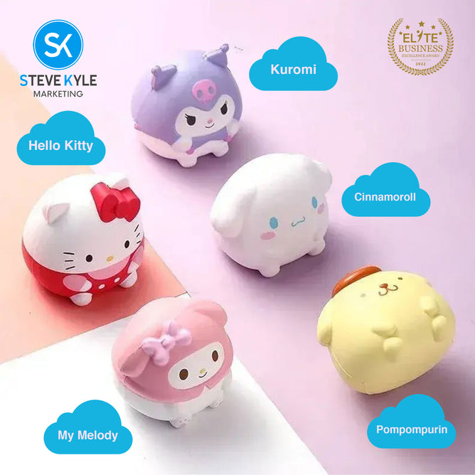 Steve Kyle Portable Cute Cartoon Squishy Toy Hand Pinch Stress Reliever Random Squeeze Toy