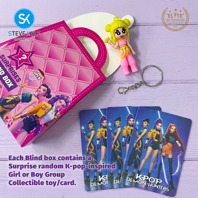 Steve Kyle Colorful Girl Boy Group Theme Mystery Egg Toy Blind Box 55 Random Collection Cards For Prize Party Giveaways