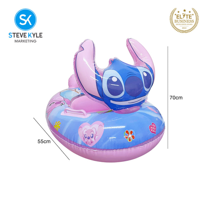 Steve Kyle Inflatable Baby Seat Float Lively Cartoon-Shaped With Handle Swimming Boat