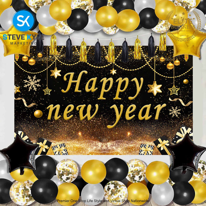 New Years Eve Backdrop Party Photo Backdrops for Party Supplies New Year Decoration