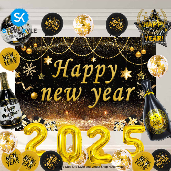 New Years Eve Backdrop Party Photo Backdrops for Party Supplies New Year Decoration