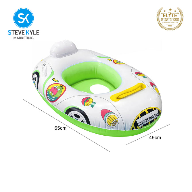 Steve Kyle Inflatable Baby Seat Float With Handle Swimming Safe Water Toy Boat