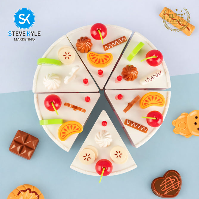 Steve Kyle DIY Delicious Cake 42 Pieces Toy Set Pretend Play Birthday For Kids