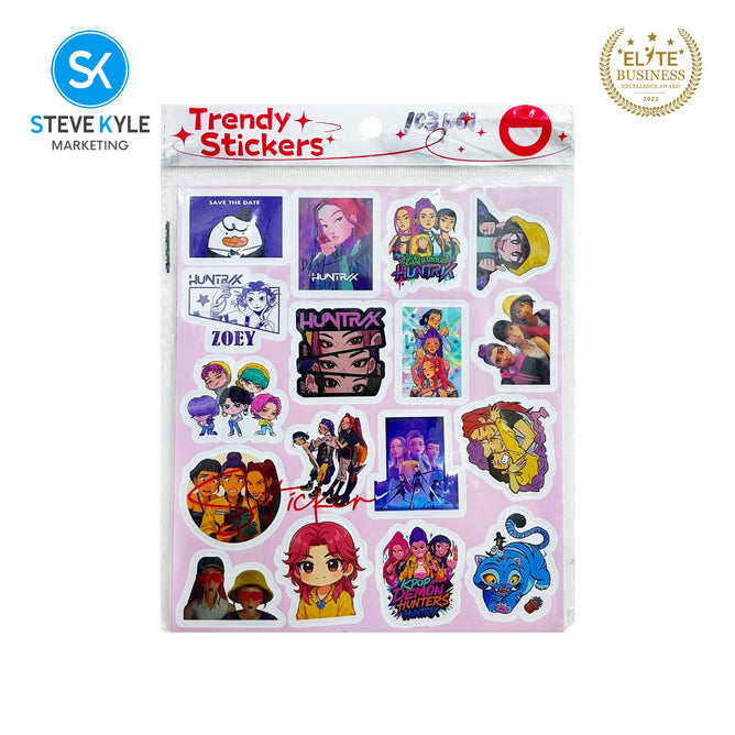 Steve Kyle Colorful Girl Group Random Design Stickers For Fun Laptop Skateboard Personal Items