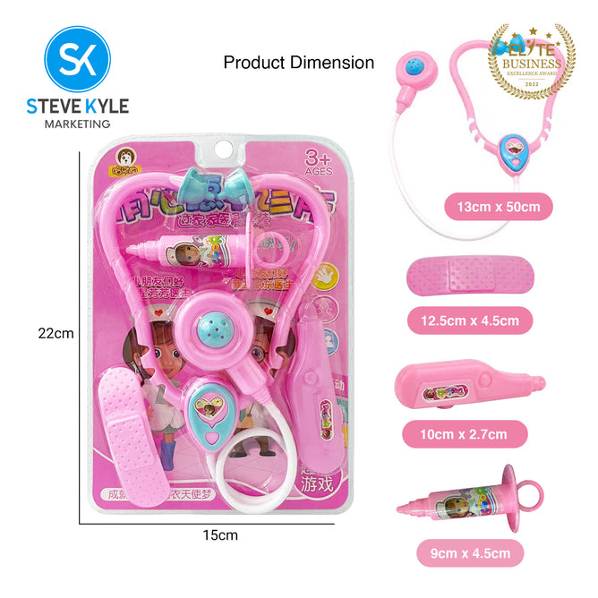 Steve Kyle Doctor Nurse Medical Play Set for Kids with Stethoscope Syringe Eye Glass Toys