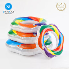 Steve Kyle Inflatable Swim Ring Colorful Vibrant For Outdoor Water Fun
