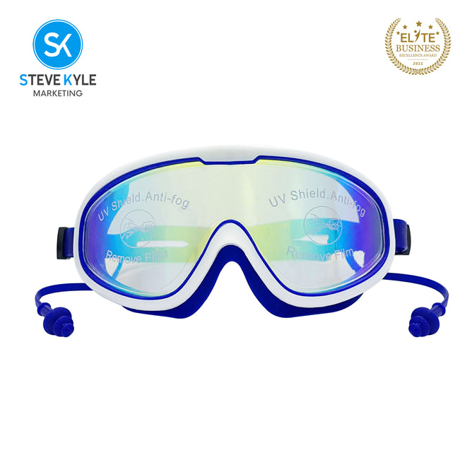 Steve Kyle Large Frame Mirror With Integrated Earplugs Anti-Fog Swimming Goggles