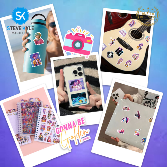 Steve Kyle Colorful Girl Group Random Design Stickers For Fun Laptop Skateboard Personal Items