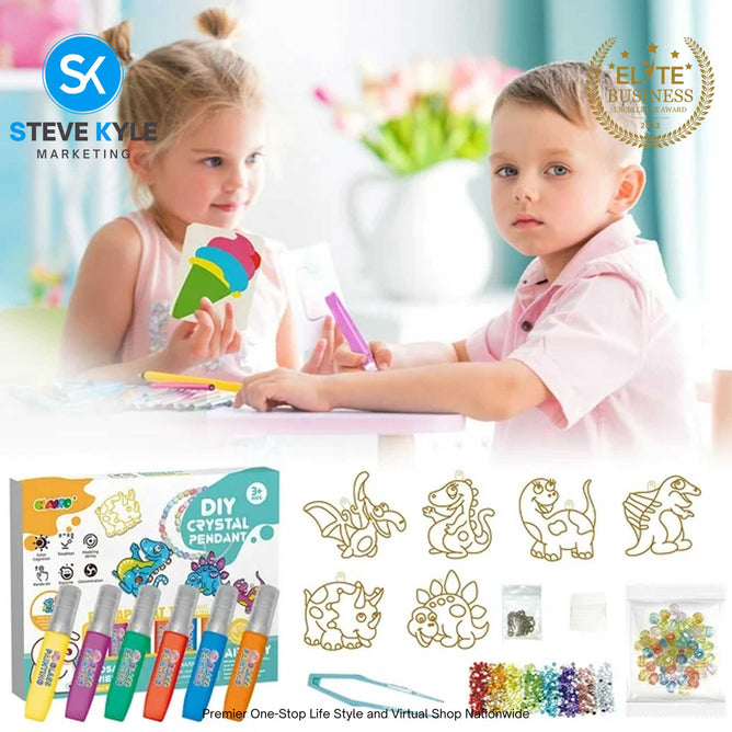 Children's Puzzle Handmade DIY Crystal Glue Painted Non Baked Graffiti Colored Glue Toys