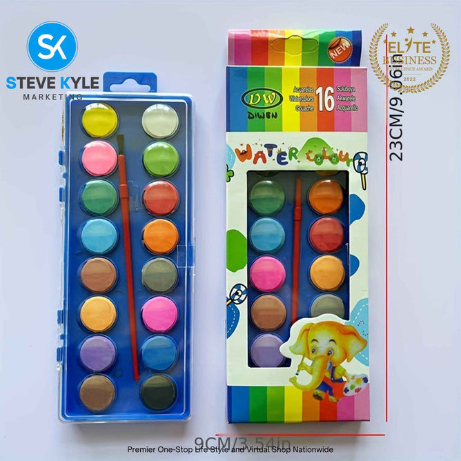 16 Colors Water Color Paint Pigment Art & Craft Color Design School Supplies