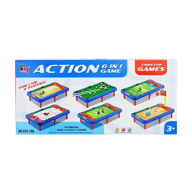 6 in 1 Action Sports Game Indoor Outdoor Activity Tabletop Game Play for Kids Best Gift