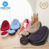 Inflatable Air Sofa with Foot Rest Cushion Lounge Chair