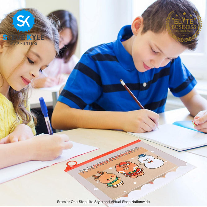 Christmas Themed Cartoon Ziplock Bag - Zipper Pouch  (1PC Random)