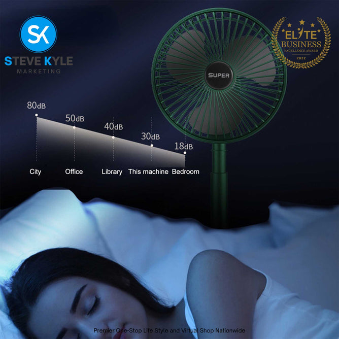 Folding Electric Fan Desktop Rechargeable Retractable Super Large Wind 3 Speed Portable Mini Fan