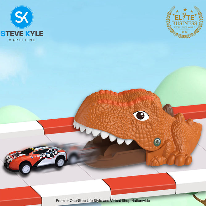 Children Dinosaur Toy Catapultcar with Alloy Car and Mini Dinosaur with Box Gift Box