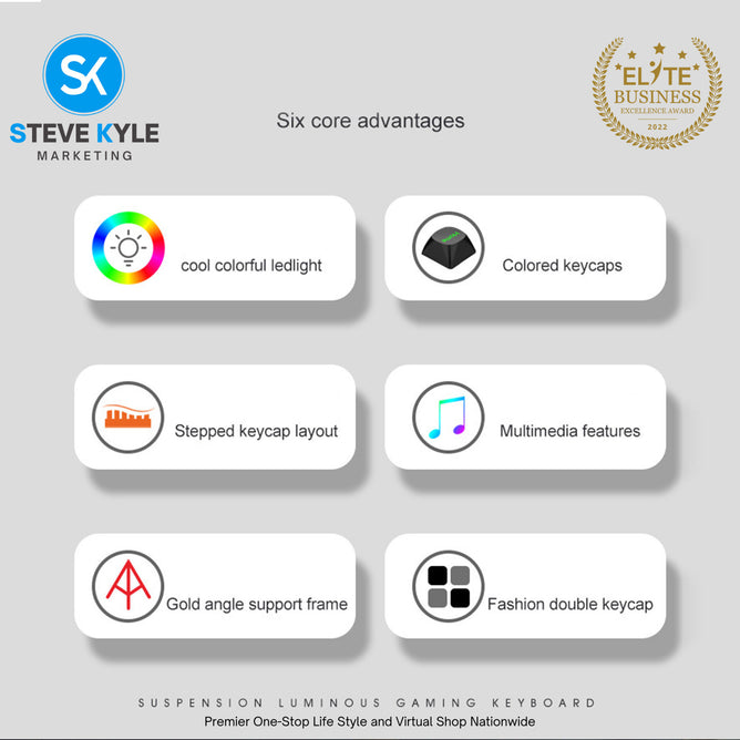 K730 Luminous Wired Gaming Keyboard Divipard For Computer Laptop