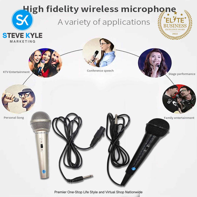 Universal MP701 & MP702 3 Meters Black Wired Professional Dynamic Microphone High Quality