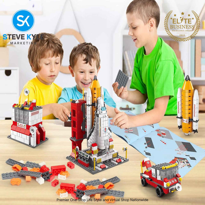 New Building Blocks for Kids Space Rocket Early Learning Best Toys