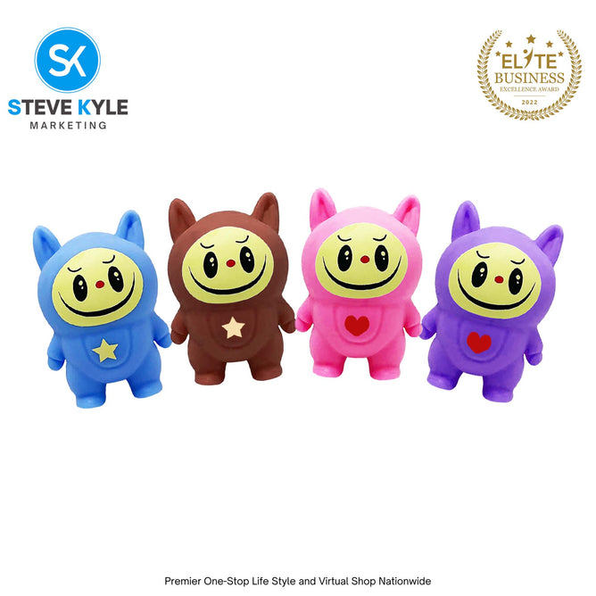 Labubu Decompression Toy - Stress Relief Squeeze Toy - Cute Cartoon Squishy Toys for Kids