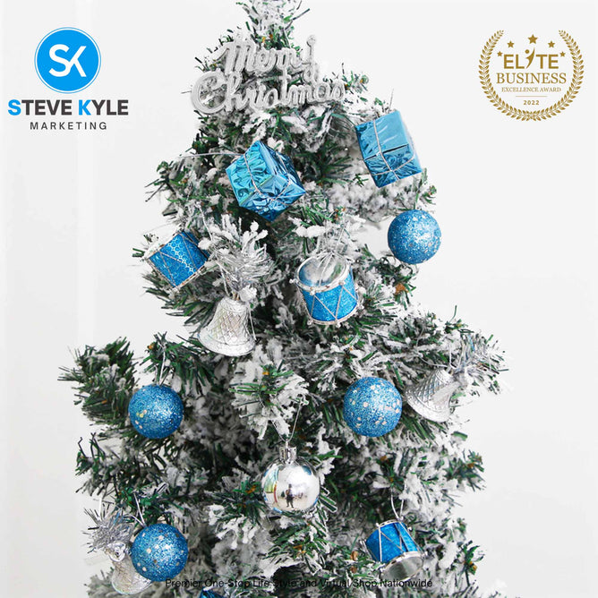 Christmas Tree Decorations Set Hanging Ball Ornaments, Drum Bell, Pendants Box