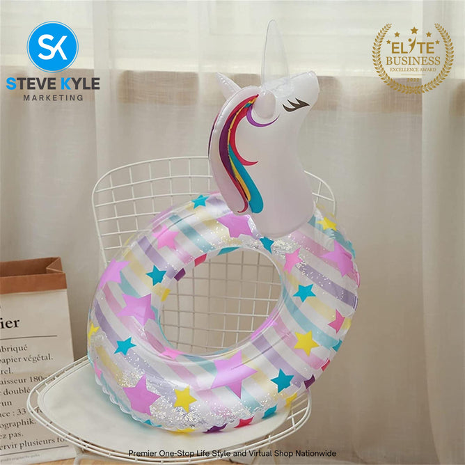 Children Swim Unicorn Swim Ring Inflatable Tube