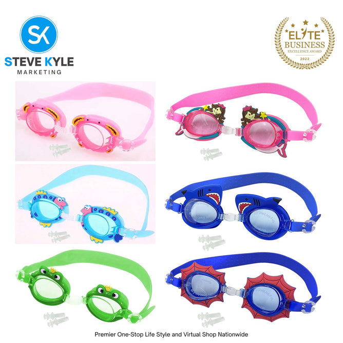 Children's Anti-fog Water Eye-Protection Silicon with 1 Pair Earplugs and Case for Boys & Girls