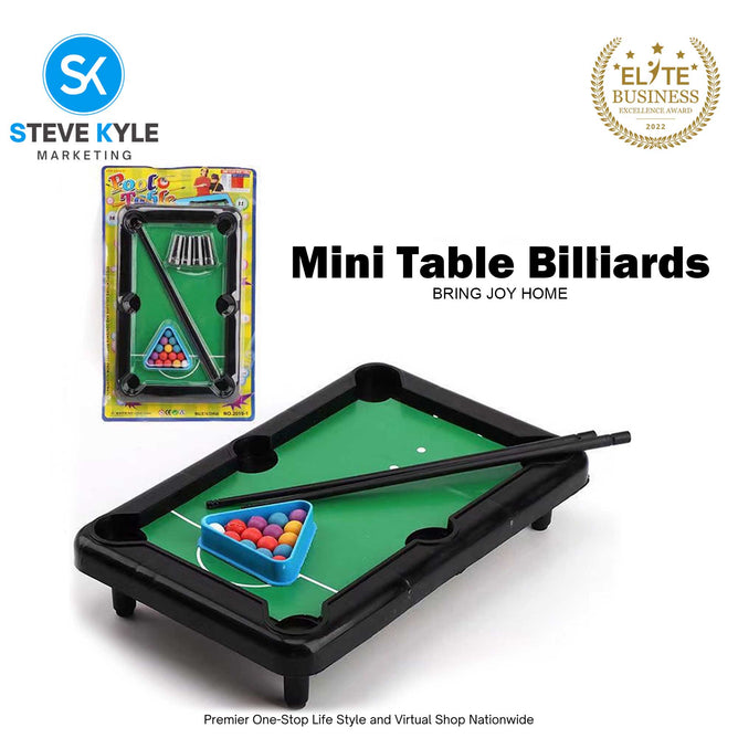Billiard Ball Snooker Pool Table Top Game Set Kids Toy