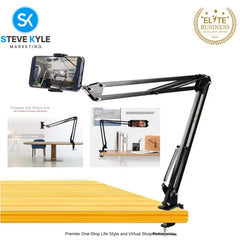 100% High Quality 360 Degree adjustable Lazy holder Long Arm Clip Bracket Phone & Microphone Stand