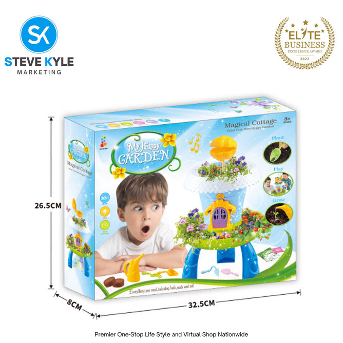 DIY Happy Gardening Magical Cottage Play Set with Lights Best Gift Set