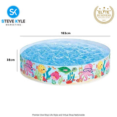 Deep Sea Blue Coral Reef Snap Set Kiddie Swimming Pool