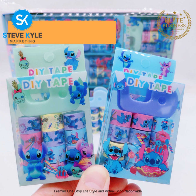 12pcs Assorted Cartoon Tape Sticker DIY Decoration Tape Staionery