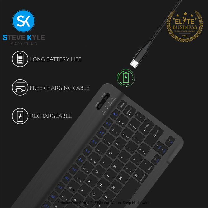 Mini Wireless Bluetooth Keyboard with Mouse and Phone Stand  For Tablet Universal For Apple/Android/Windows