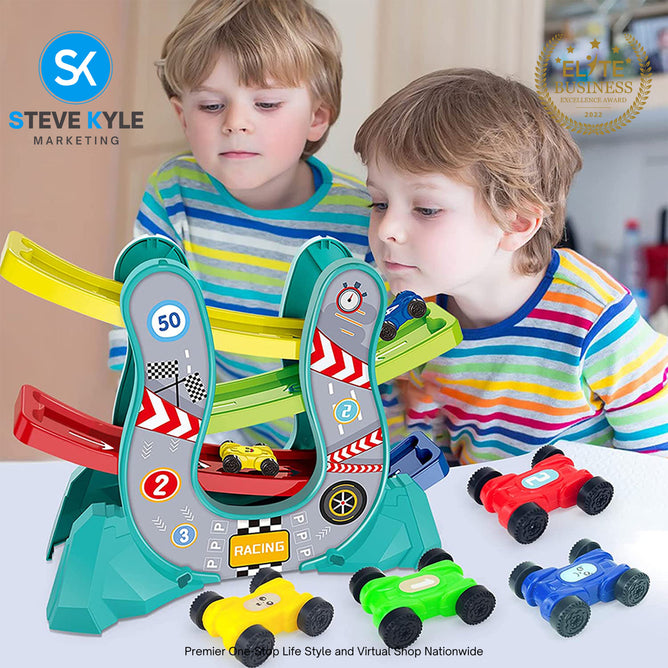 Multilayer Racing Cars Ramp Racer Track With Gliders Little Car For Children Gift