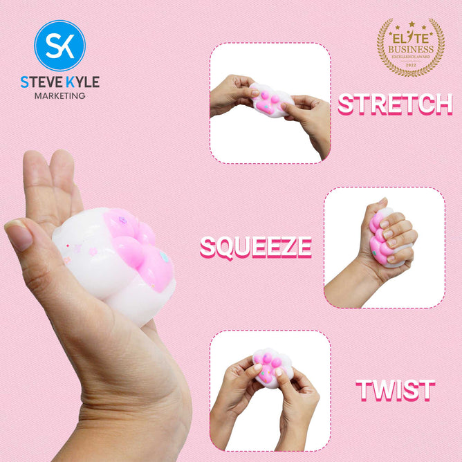 Random (1PC) Colorful Paw Shape Decompression Squeeze Toy