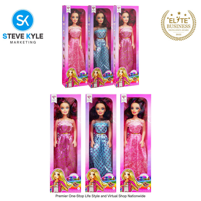 (1 BOX) Random Happy Barbie Girl Lovely Doll Best Gift Toy for Kids