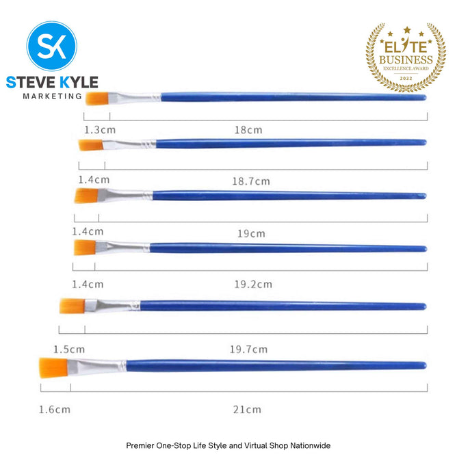 6pcs/Set Nylon Acrylic Painting Drawing Oil poster Paint Brush Pen for Art School Suppkies Student