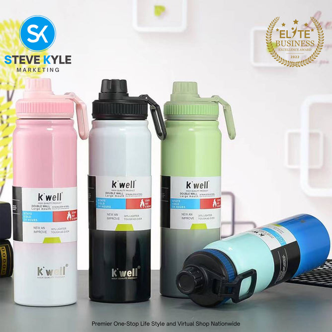 K'well Stainless Steel Vacuum Insulated Tumbler Water Bottle Hot and Cold 750ml/800ml