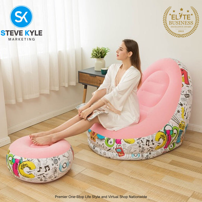 Outdoor PVC Flocking Inflatable Air Sofa garden sectional sofa