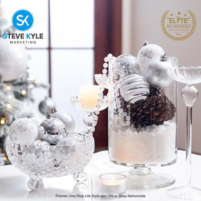 9PCS/8CM Christmas Tree Balls Christmas New Year Party Atmosphere Pendant Decorations