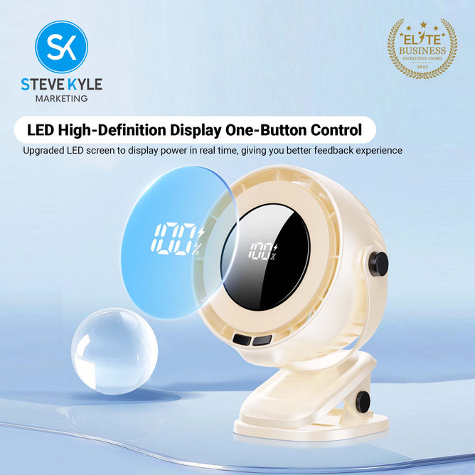 Portable Desk Fan & Clip-On Fan Speed Up to 100 Gear