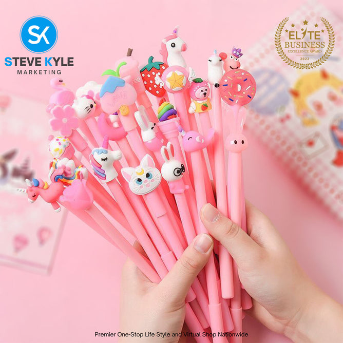 20PCS Cartoon Ballpen Set Cute Pens Sign Pen Flexstick Ballpen 0.5  Set