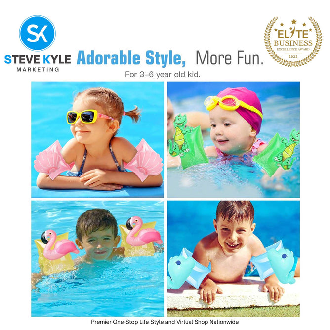 Children's Cartoon Swimming Safety Floater Arm Ring with Different Designs for Boys and Girls