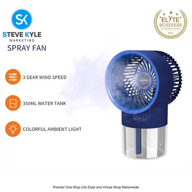 Portable Air Conditioner Spray Fan Desktop Adjustable Third Gear Electric Fan Air Cooler Spray