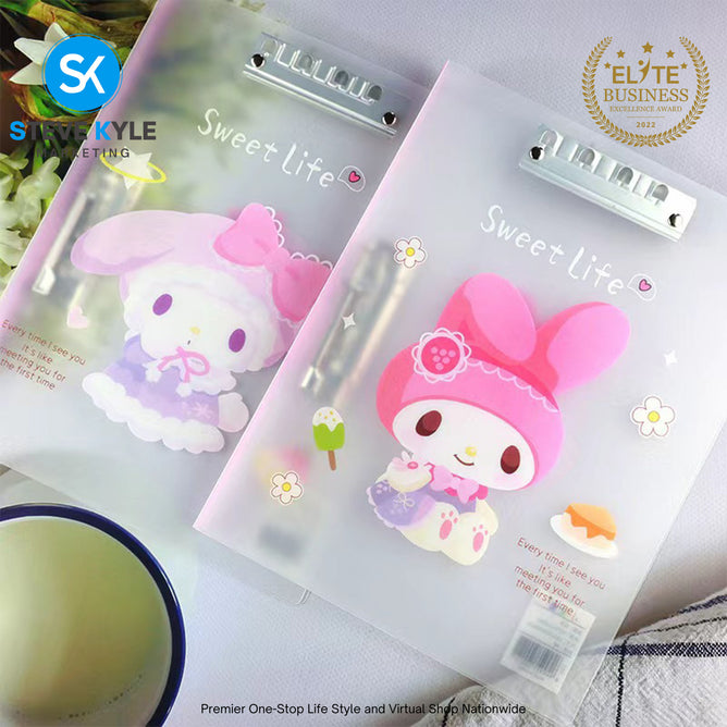 Sanrio Kawaii Clipfile Folder Creative Folder Student Stationary Writing School Supplies