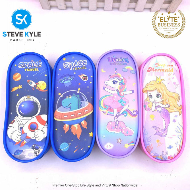 Cartoon Design Large Capacity Pencil Case Stationary Multifunctional for Kids