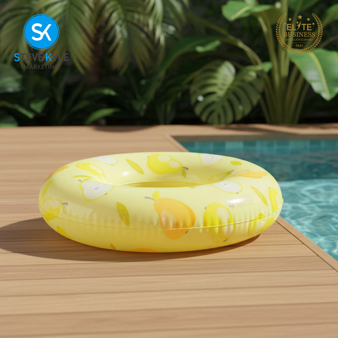 Steve Kyle Inflatable Swim Ring Fresh Fruit Pattern For Outdoor Water Fun