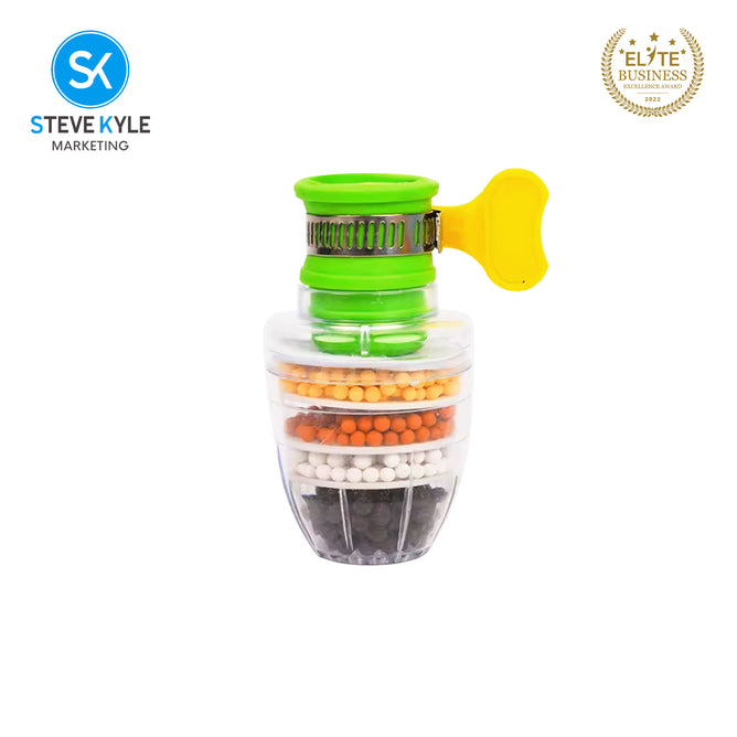 Steve Kyle 6-Layer Water Filter Tap Purifier Medical Stone Coconut Charcoal Nozzle For Home Kitchen Bathroom Faucet