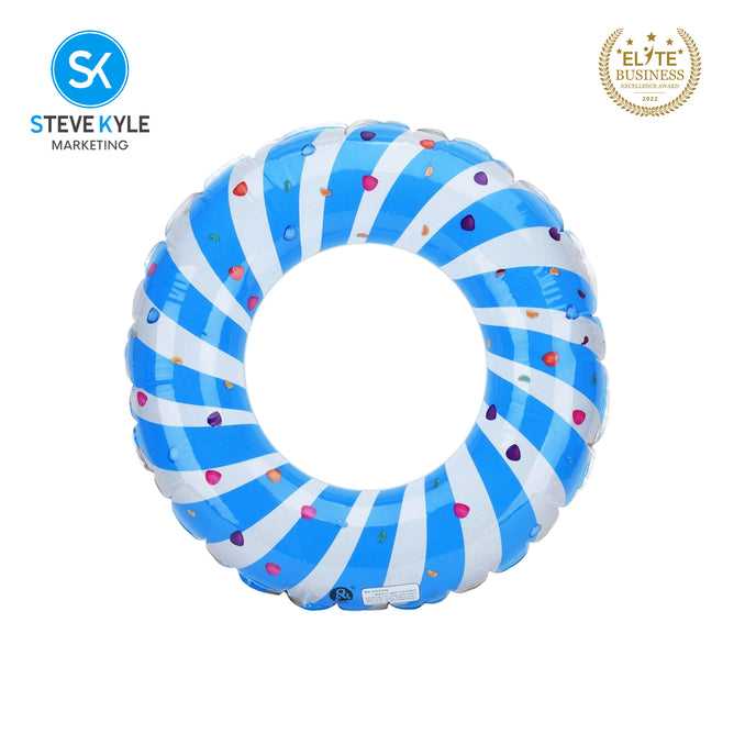 Steve Kyle Inflatable Swim Ring Sweet Candy Pattern For Outdoor Water Fun